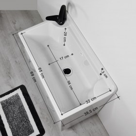 Misure Vasca lavatoio ATHENA 70x40 ideale per piccoli spazi con pensile a giorno
