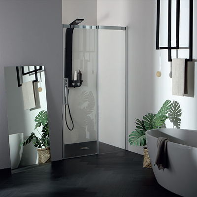 Mobile bagno sospeso con mensola e basi con cassettoni Ninfa 120 cm