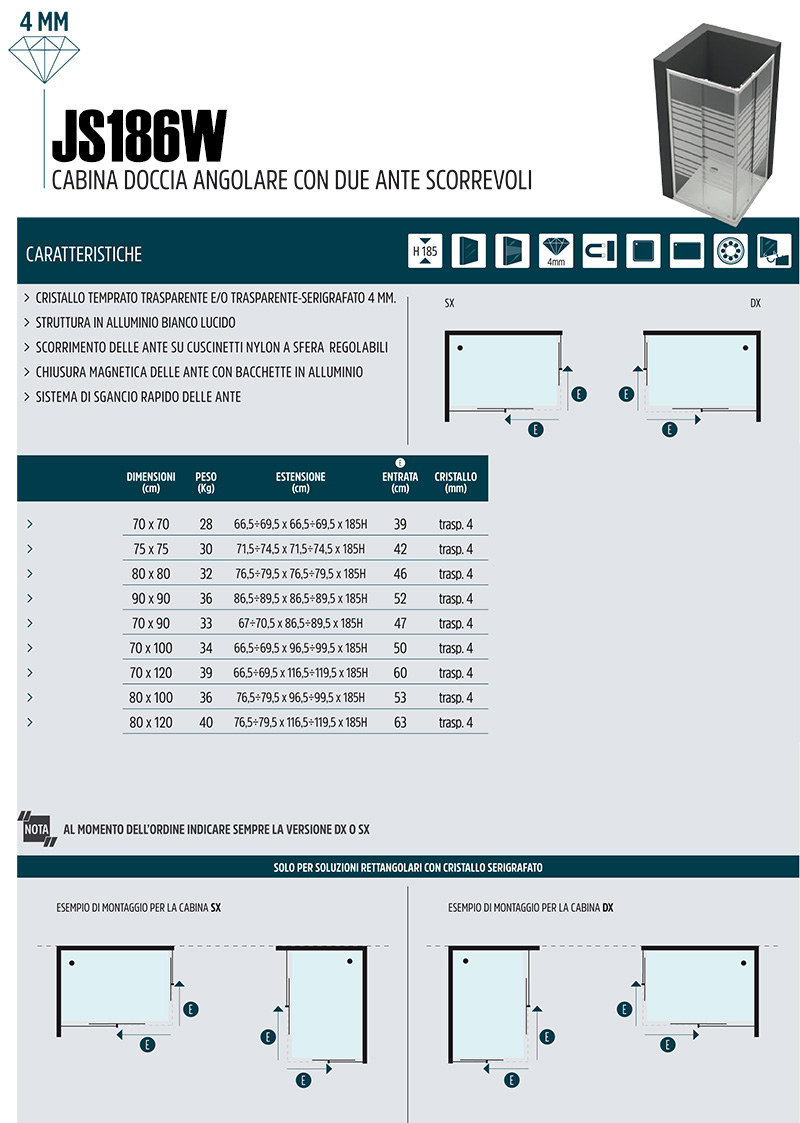 JS186W tecnica