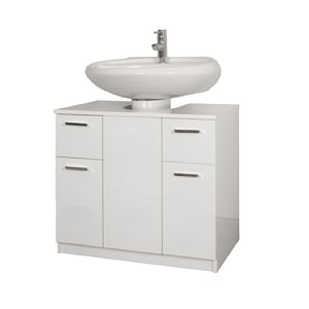 Copricolonna sotto lavabo bagno universale ed economica da 70 cm con due  ante e due cassetti