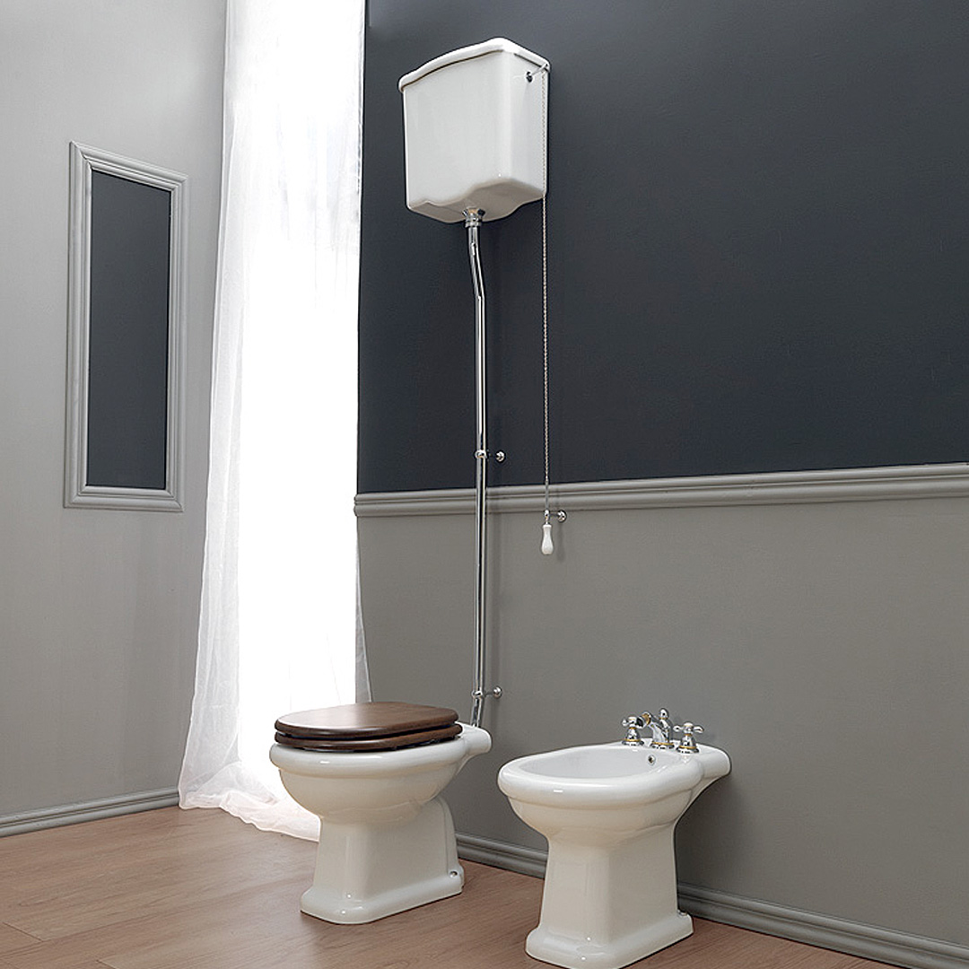 Cassetta wc esterna alta in ceramica 50x26xh29 OLD ITALY