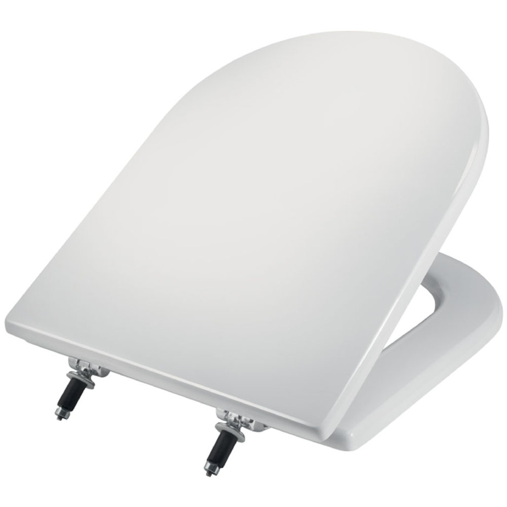 Copriwater Originale Dolomite Clodia In Termoindurente - Bianco, Cerniere Inox, Made In Italy - Foto 2