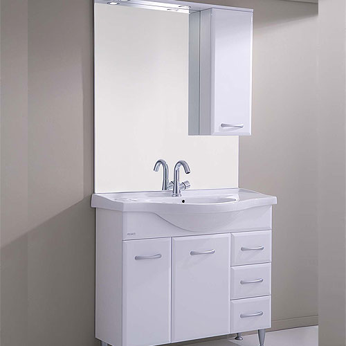 arredo bagno cigno 105 bianco lucido