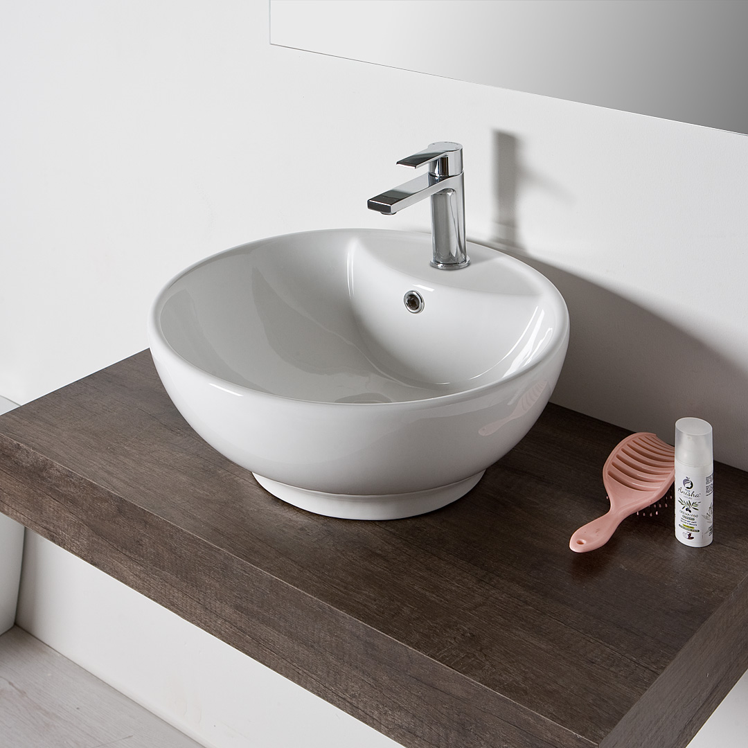 Lavandino Lavabo bagno Tondo da appoggio Moderno Design Giò