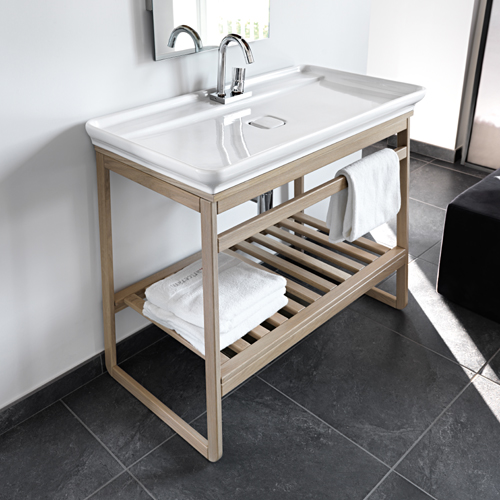 Mobili bagno : Lavabo appoggio Naked con Slitta Rovere Sbiancato Mobili bagno : Lavabo appoggio Naked con Slitta Rovere Sbiancato