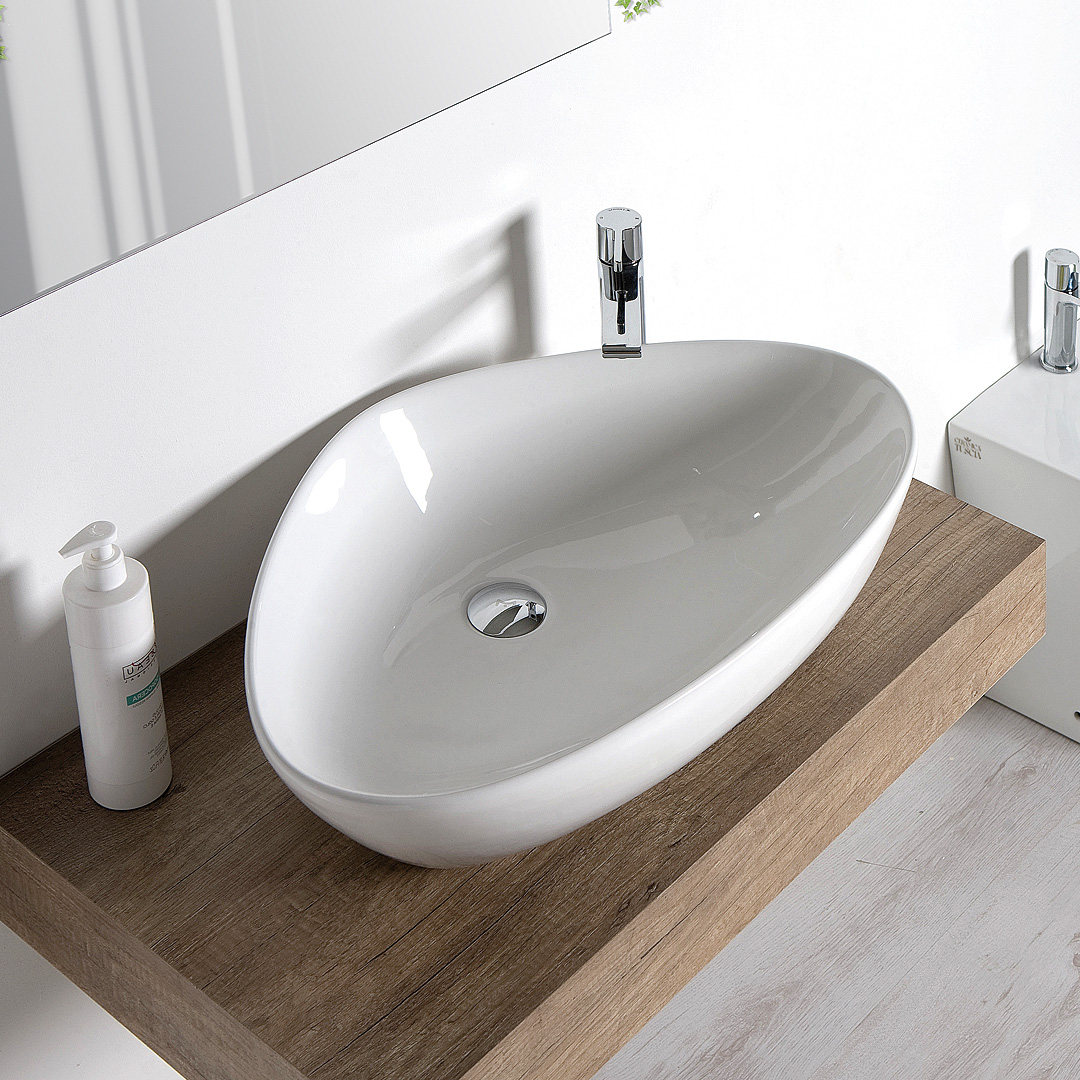 Lavabo da appoggio 60cm - Ceramica bagno Offerte