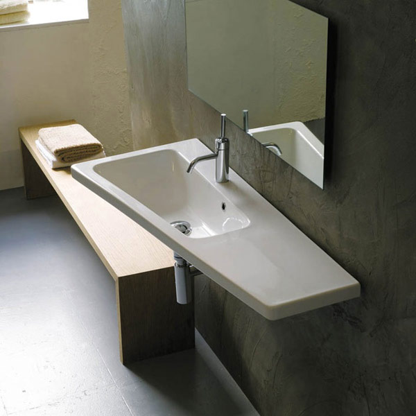 Lavabi Sospesi : Lavabo sospeso Diagonal SX 120 Lavabi Sospesi : Lavabo sospeso Diagonal SX 120