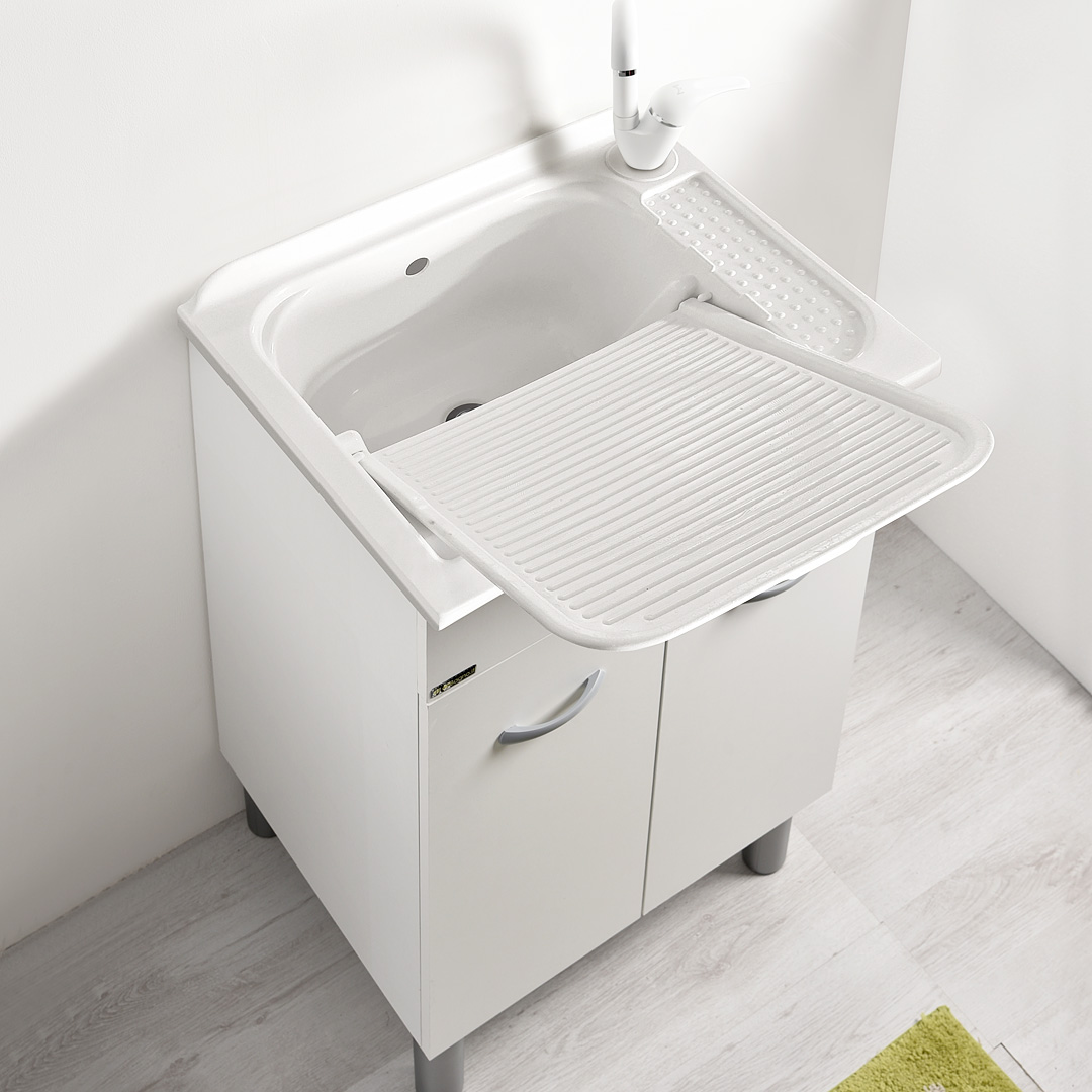 Mobile bagno lavatoio in resina antiacido per interno esterno 60x50x84h cm