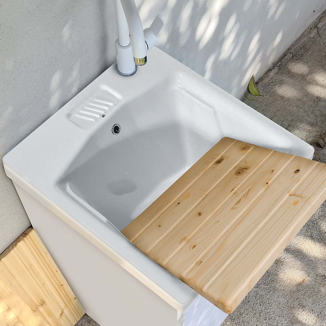 Lavatoio 45x50 da esterno con vasca in ceramica e mobile NILO : Offerta  Promozione