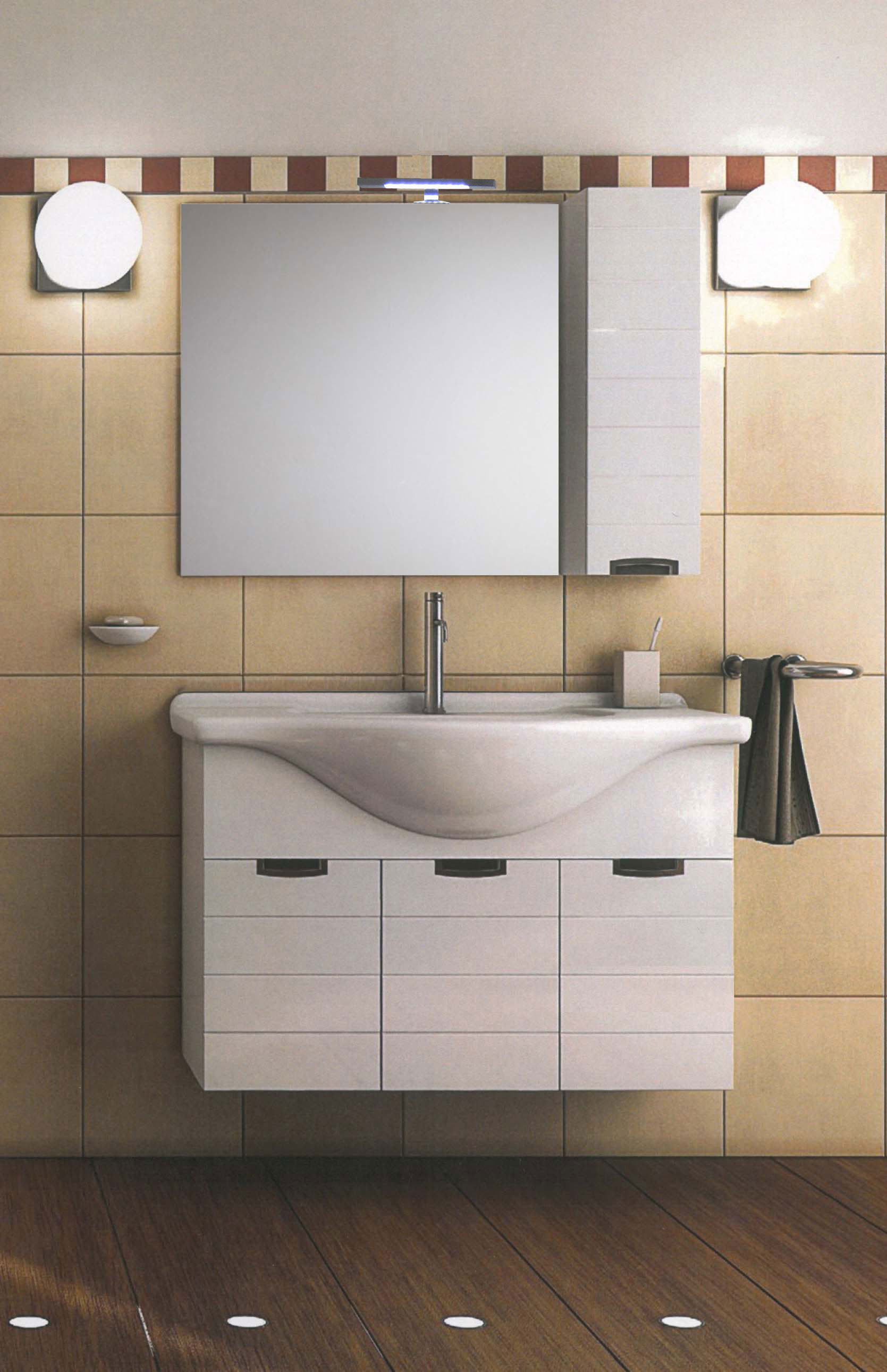 Mobili bagno economici : Mobile bagno sospeso Rigo 85SC Mobili bagno economici : Mobile bagno sospeso Rigo 85SC
