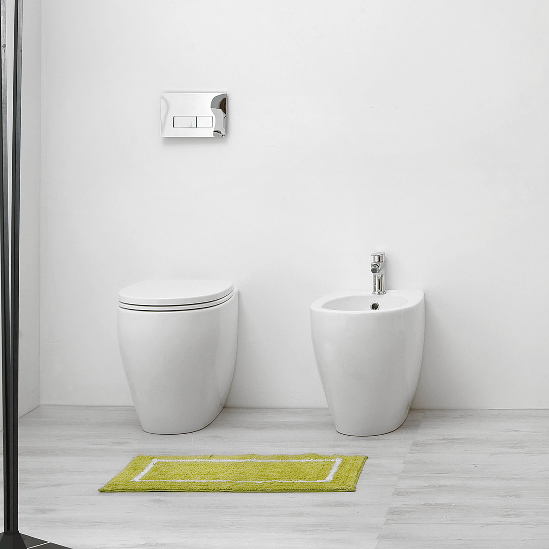 Ideal Standard soluzione bagno completo, sanitari sospesi, lavabo con mobile  80 cm, doccia rettangolare 120x80 cm, colore bianco, rubinetteria finitura  cromo SING11