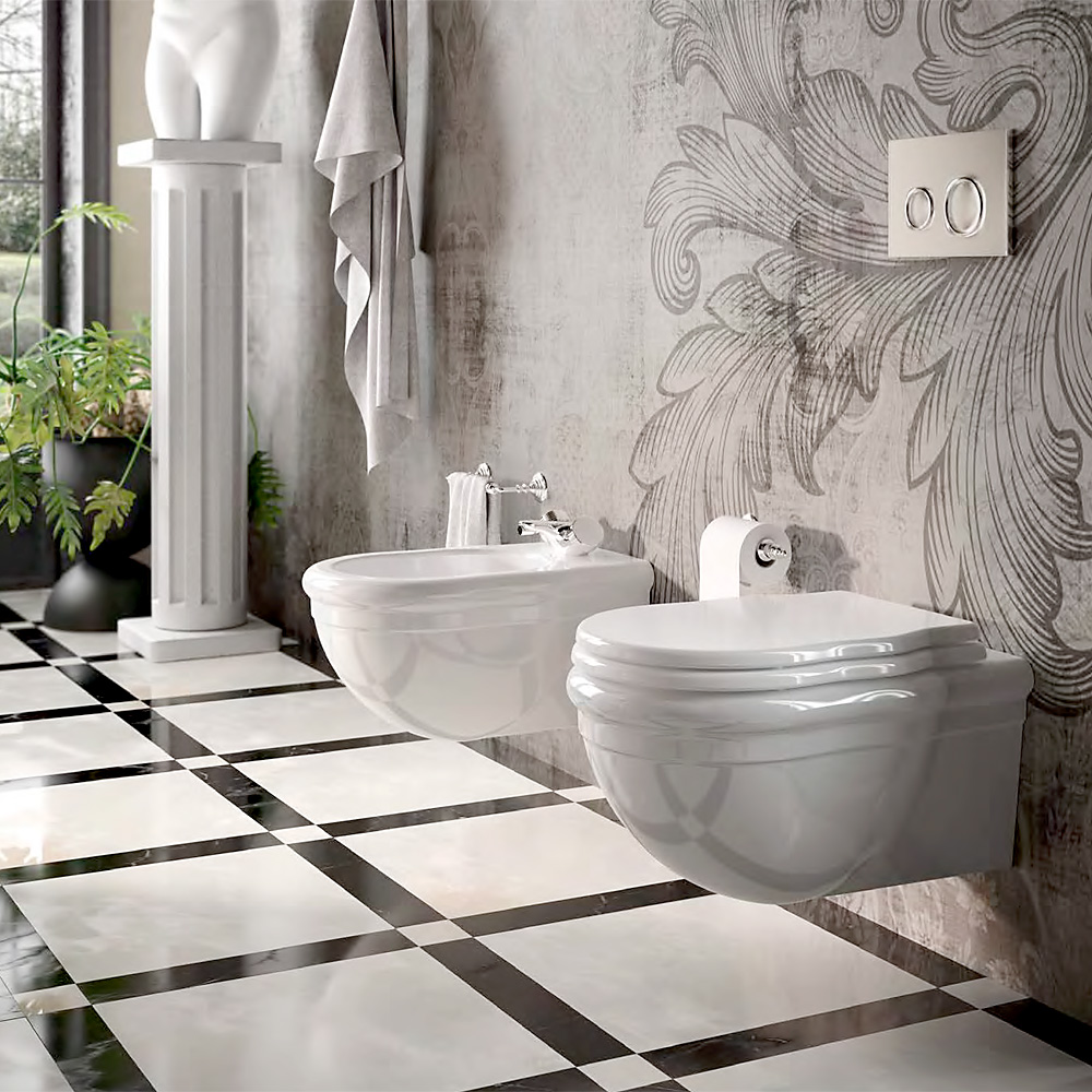 Sanitari bagno sospesi classici Ellade Hidra Ceramica