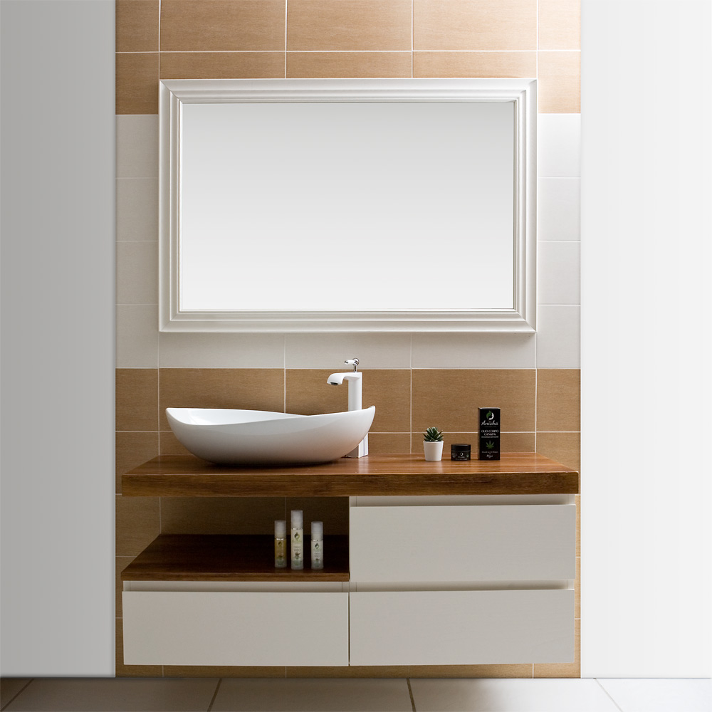 Tavolino bagno in legno 40 x 40 x 61 cm di altezza