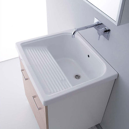 Lavatoi in ceramica : Vasca lavatoio in ceramica 75x65 Rodano Lavatoi in ceramica : Vasca lavatoio in ceramica 75x65 Rodano