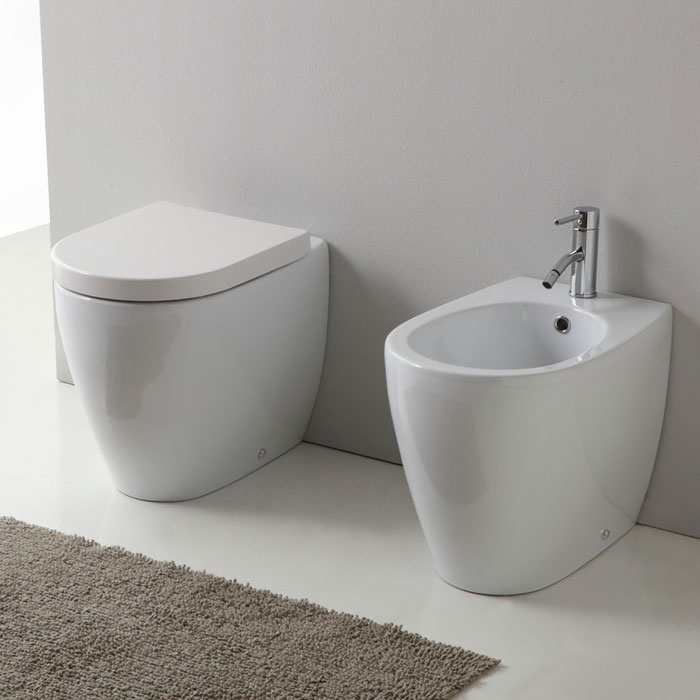 ELMA Set Sanitari Bagno 5 PZ Vaso Scarico Pavimento 