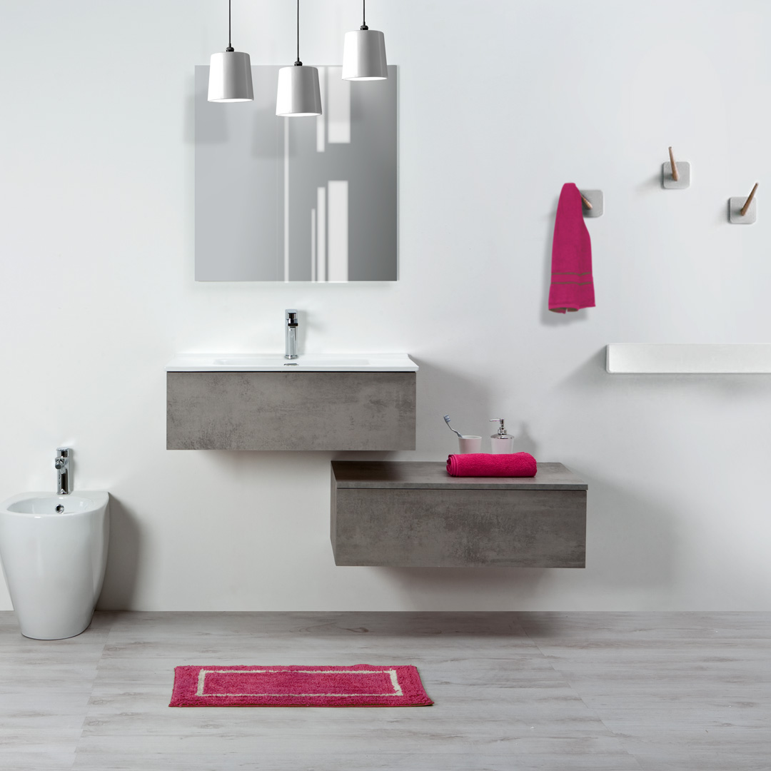 Mobile Bagno 50x40 sospeso moderno con cassetto KLARA Profondità 40