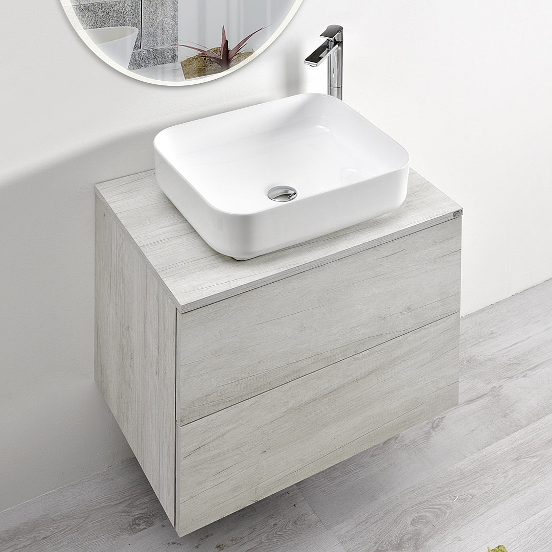 Mobile Bagno Profondità 40 cm Sospeso con Cassetti AURA Lunghezza 70, 80