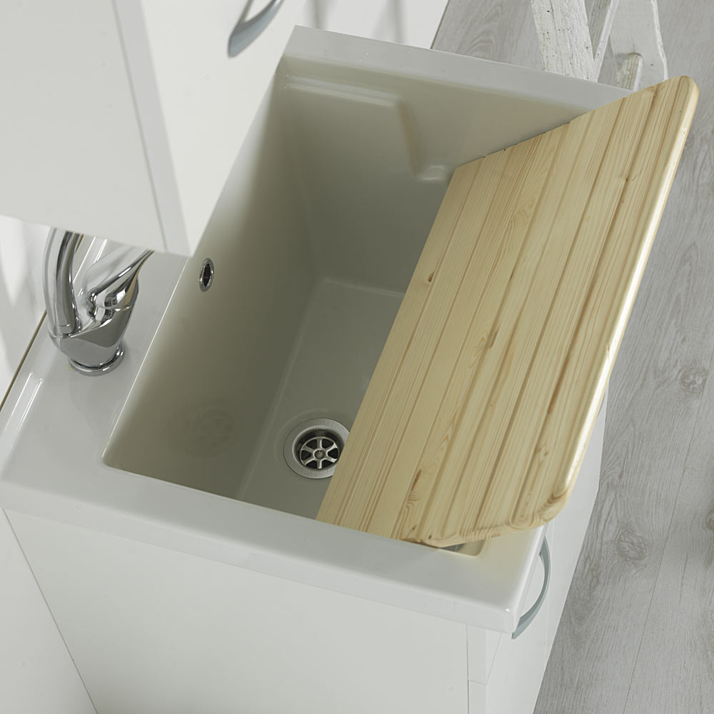 Mobile lavatoio con lavabo in ceramica un'ante - LBR Shop