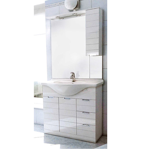 Mobili bagno economici : Mobile bagno Rigo 85 con specchio e pensile Mobili bagno economici : Mobile bagno Rigo 85 con specchio e pensile