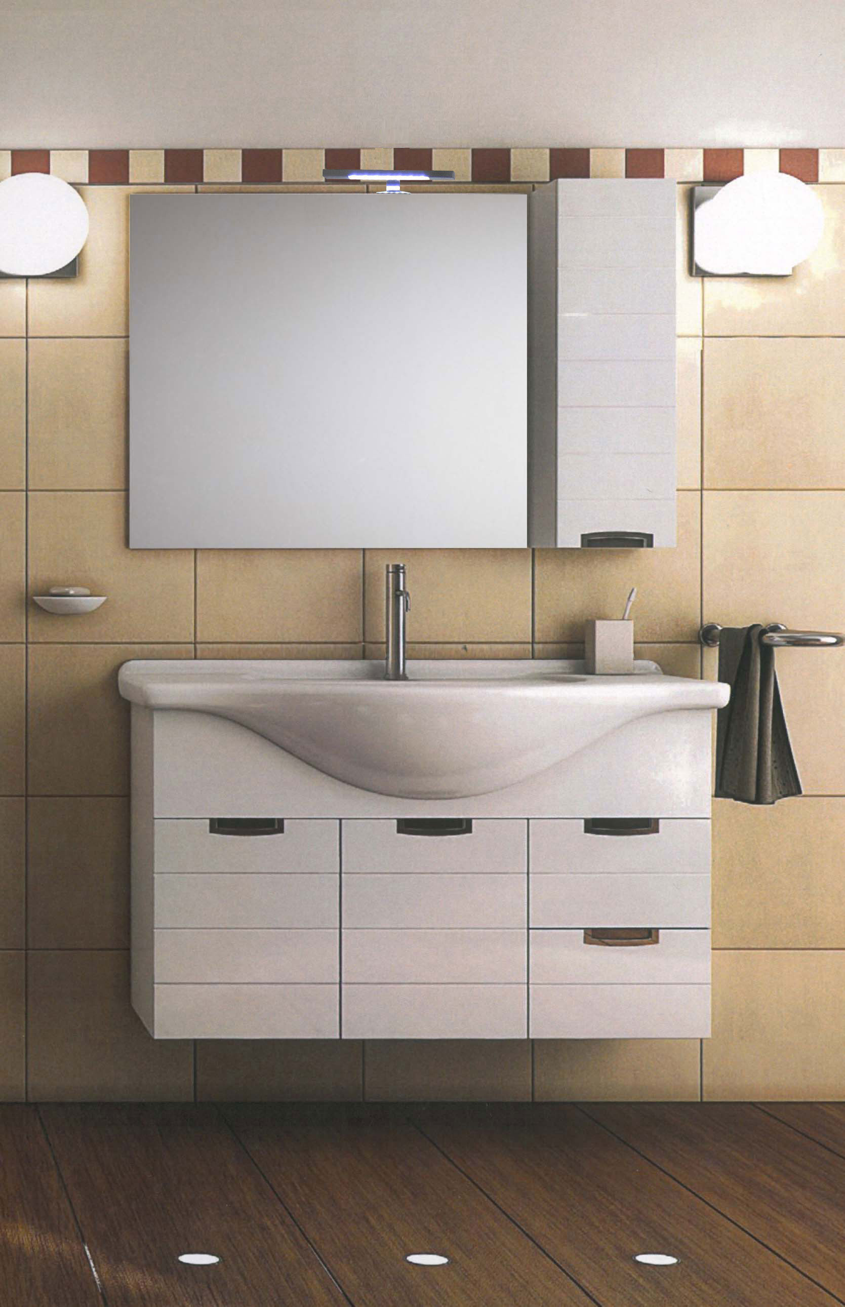 Mobili bagno economici : mobile bagno sospeso rigo 105s