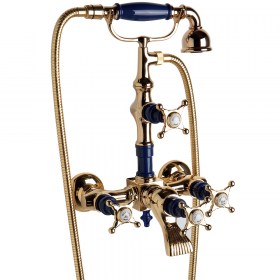 Gruppo Vasca esterno con kit Doccia Villa D Este G-Twenty Four e Blu Royal
