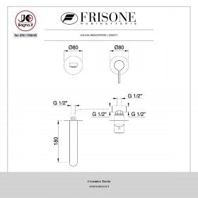 Miscelatore cromato lavabo a parete UGUALIMADIVERSI #200071 - Tecnica