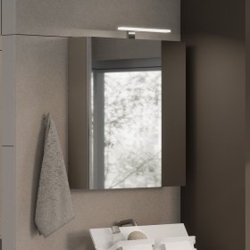 (229S61CO+737) Specchio pensile contenitore L58xP15xH71 con Lampada Diamond L45 cm