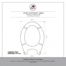 Copriwater Synthesys poliestere colato Ceramica Simas - Tecnica
