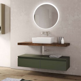 composizione bagno con lavabo appoggio Ninfa3 120 cm 