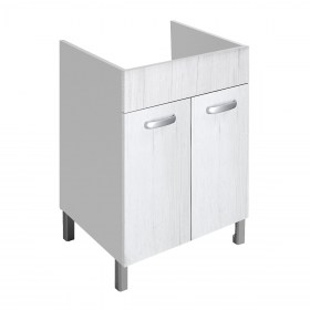 Mobile per lavatoio 60x50 Mix Wood Bianco DOMINA