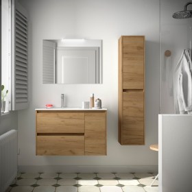 Mobile Bagno Legno Rovere con Lavabo Decentrato NOYAN