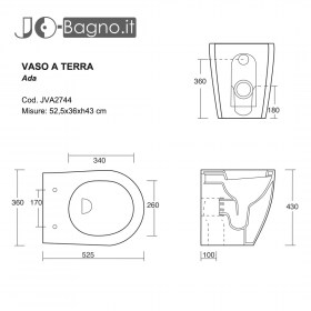 Scheda tecnica wc a terra Ada