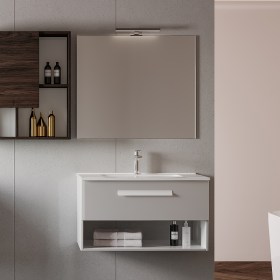 Composizione Bagno Aura2 60/80/100 cm con cassettone e vano a giorno