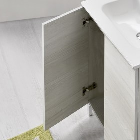 Mobile Bagno Klara da 70 cm a 2 Ante Push con lavabo in ceramica