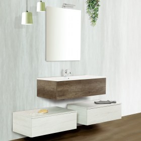 Arredo bagno sospeso Klara 100 con lavabo