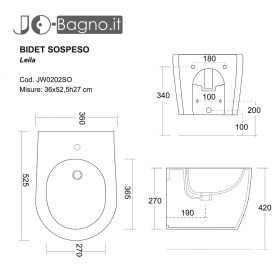 sanitari sospesi in ceramica Leila tecinca bidet