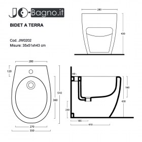 Scheda Bidet a Terra Filo Muro Leila