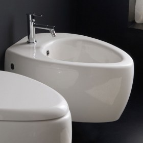 Bidet sospeso Serie Moai Ceramica Scarabeo