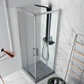 Box doccia quadrato Flex con doppia porta scorrevole
