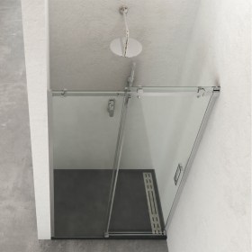 Box Doccia nicchia porta scorrevole in cristallo temperato 8 mm Ix-Box Shower