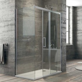 Cabina Doccia porta scorrevole in cristallo temperato 8 mm Ix-Box Shower