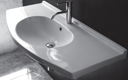 Lavandino Lavabo Design Appoggio Fuori 3 in Ceramica 63x47xH13 cm Lavandino Lavabo Design Appoggio Fuori 3 in Ceramica 63x47xH13 cm