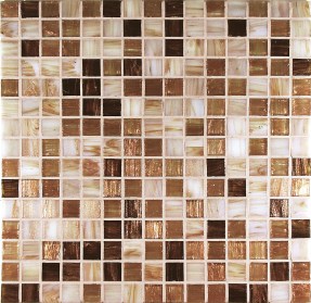 G1 ORO MIX Mosaico in Pasta di Vetro a Tessere  Gold / Bronze