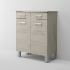 Mobile bagno a terra 49x34 con ante a chiusura rallentata e cassetti Gaia