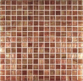GA12 RAMATO Mosaico in Pasta di Vetro a Tessere Gold / Bronze
