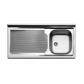 Lavello Inox vasca a dx 80x50 cm