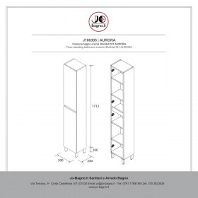 Colonna bagno a terra