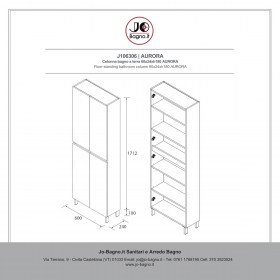 Colonna bagno a terra due ante