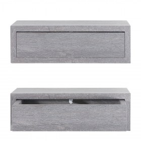 Pensile sospeso orizzontale con cassetto (J60024) ROVERE GRIGIO