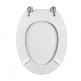 Copriwater in MDF Bianco Incluso di Seduta Retro